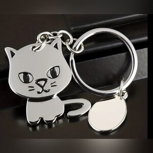 Chic Silver Cat Key Holder